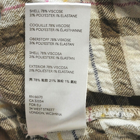 Anthropologie Plaid Button Back Long Sleeve Button Front Tunic Shirt Size XS - Picture 12 of 14